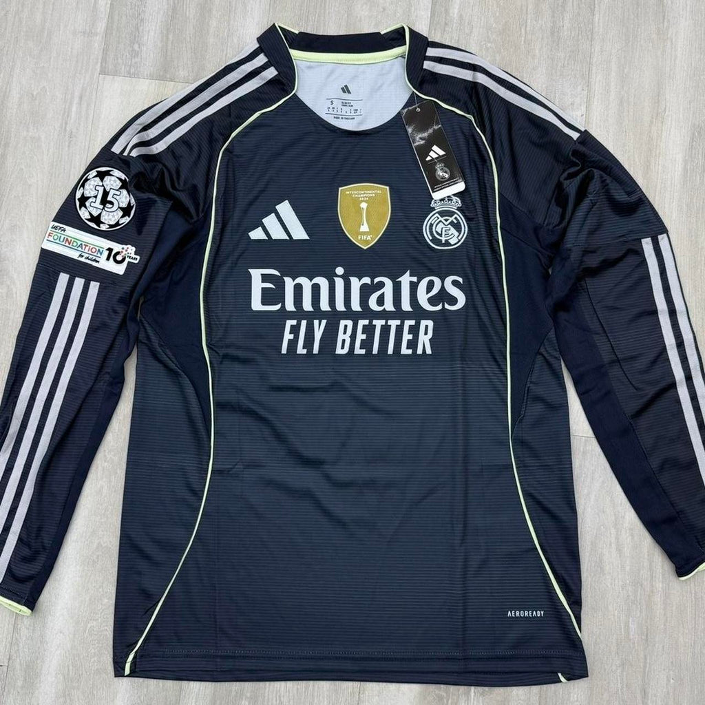 25/26 Real Madrid Long Sleeve Away Jersey - Mbappe