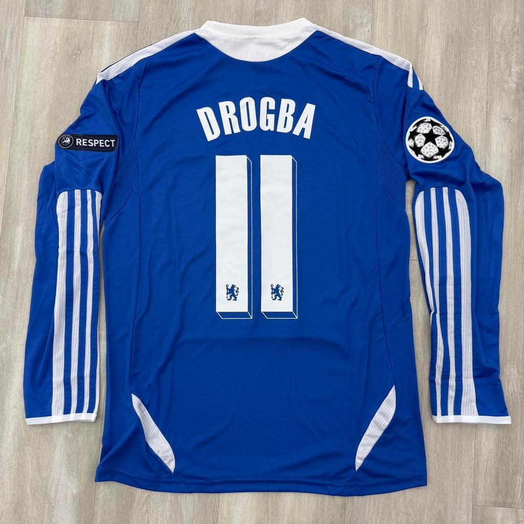 11/12 Chelsea Long Sleeve Home Jersey - Drogba