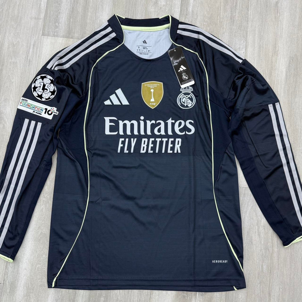 25/26 Real Madrid Long Sleeve Away Jersey - Gonzalo