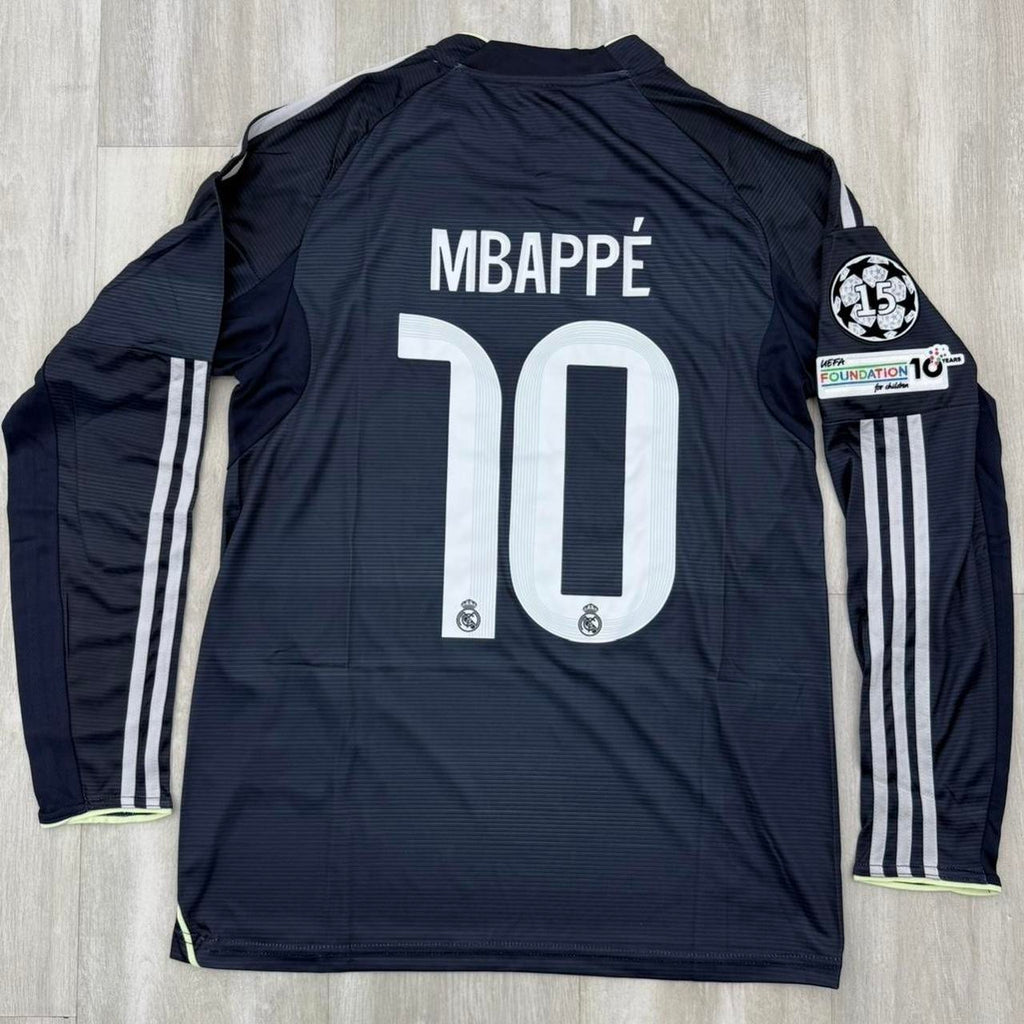 25/26 Real Madrid Long Sleeve Away Jersey - Mbappe